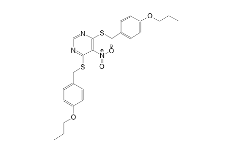 5-nitro-4,6-bis[(4-propoxybenzyl)sulfanyl]pyrimidine