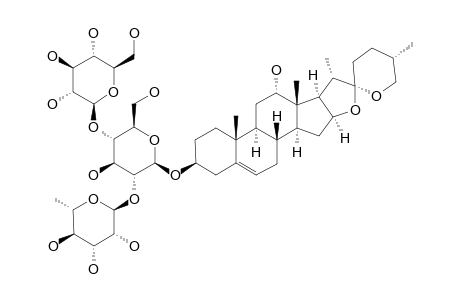 (25-R)-SPIROST-5-EN-3-BETA,12-ALPHA-DIOL_3-O-ALPHA-L-RHAMNOPYRANOSYL-(1->2)-O-[BETA-D-GLUCOPYRANOSYL-(1->4)]-BETA-D-GLUCOPYRANOSIDE