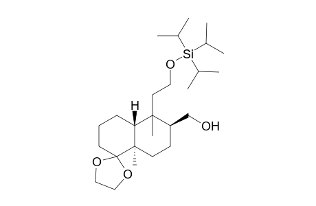 ((7R,8S,11R)-7-(2-(1,1-Bis(methylethyl)-2-methyl-1-silapropoxy)ethyl)-7,11-dimethylspiro(1,3-dioxolane-2,7'-bicyclo[4.4.0]decane)-8-yl)methanol