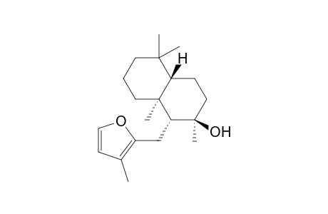 (1R,2R,4aS,8aS)-2,5,5,8a-tetramethyl-1-[(3-methyl-2-furanyl)methyl]-3,4,4a,6,7,8-hexahydro-1H-naphthalen-2-ol