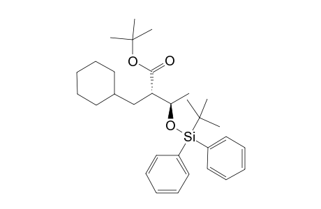 1,1-Dimethylethyl 2-(cyclohexylmethyl)-3-((1,1-dimethylethyl)diphenylsilyloxy)butanoate (5:1 anti/syn mixture)