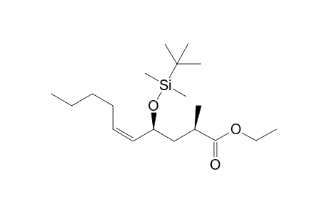 (2R,4S,Z)-ethyl 4-((tert-butyldimethylsilyl)oxy)-2-methyldec-5-enoate