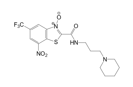 7-nitro-N-(3-piperidinopropyl)-5-(trifluoromethyl)-2-benzothiazolecarboxamide, 3-oxide