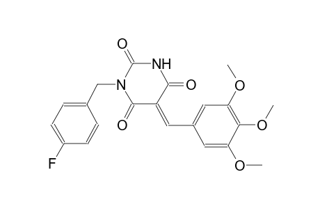 2,4,6(1H,3H,5H)-pyrimidinetrione, 1-[(4-fluorophenyl)methyl]-5-[(3,4,5-trimethoxyphenyl)methylene]-, (5E)-
