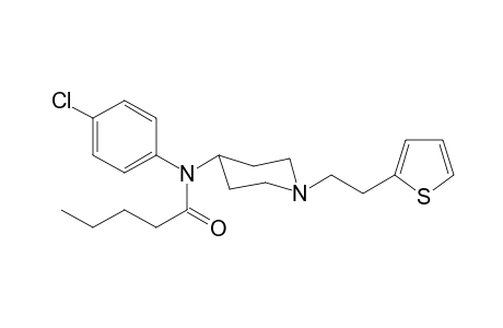 N-(4-Chlorophenyl)-N-(1-[(2-thiophen-2-yl)ethyl]piperidin-4-yl)pentanamide