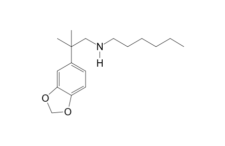 N-Hexyl-2-methyl-2-(3,4-methylenedioxyphenyl)propan-1-amine