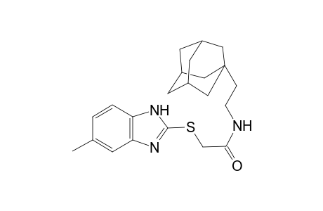 N-(2-Adamantan-1-yl-ethyl)-2-(5-methyl-1H-benzoimidazol-2-ylsulfanyl)-acetamide