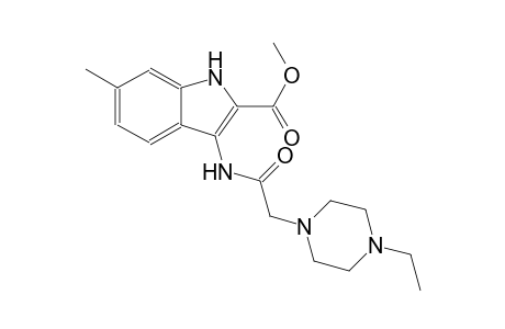 methyl 3-{[(4-ethyl-1-piperazinyl)acetyl]amino}-6-methyl-1H-indole-2-carboxylate