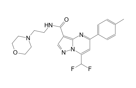 7-(difluoromethyl)-5-(4-methylphenyl)-N-[2-(4-morpholinyl)ethyl]pyrazolo[1,5-a]pyrimidine-3-carboxamide