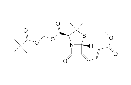 4-Thia-1-azabicyclo[3.2.0]heptane-2-carboxylic acid, 3,3-dimethyl-6-(4-methoxy-4-oxo-2-butenylidene)-7-oxo-, (2,2-dimethyl-1-oxopropoxy)methyl ester, [2S-[2.alpha.,5.alpha.,6Z(Z)]]-