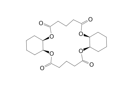 6H,17H-Dibenzo[b,k][1,4,10,13]tetraoxacyclooctadecin-6,10,17,21(7H,18 H)-tetrone, hexadecahydro-, (4aR*,11aS*,15aR*,22aS*)-
