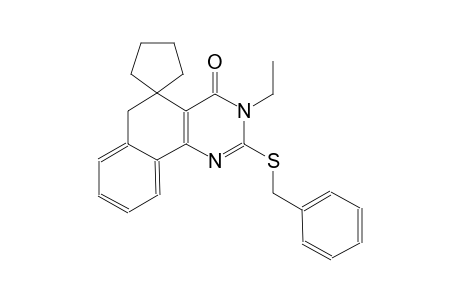 2-(benzylthio)-3-ethyl-3H-spiro[benzo[h]quinazoline-5,1'-cyclopentan]-4(6H)-one