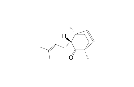 Bicyclo[2.2.2]oct-5-en-2-one, 1,4-dimethyl-3-(3-methyl-2-butenyl)-, (1.alpha.,3.beta.,4.alpha.)-(.+-.)-