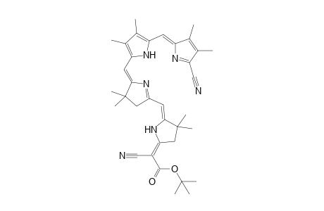 Cyano(5-(5-[5-(5-cyano-3,4-dimethylpyrrol-2-ylidenemethyl)-3,4-dimethyl-1H-pyrrol-2-ylmethylene]-4,4-dimethyl-4,5-dihydro-3H-pyrro-2-ylmethylene)-4,4-dimethylpyrrolidin-2-ylene]-acetic acid, tert.-butyl ester