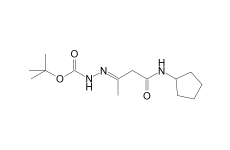 tert-Butyl (2E)-2-[3-(cyclopentylamino)-1-methyl-3-oxopropylidene]hydrazinecarboxylate