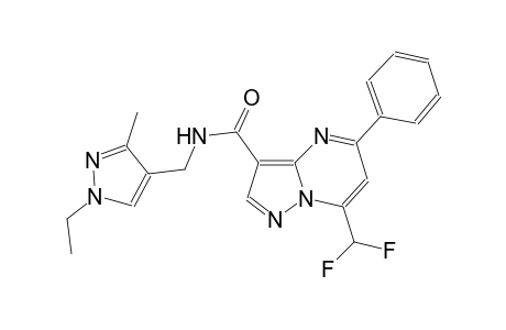 7-(difluoromethyl)-N-[(1-ethyl-3-methyl-1H-pyrazol-4-yl)methyl]-5-phenylpyrazolo[1,5-a]pyrimidine-3-carboxamide