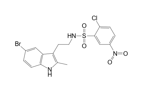 N-[2-(5-bromanyl-2-methyl-1H-indol-3-yl)ethyl]-2-chloranyl-5-nitro-benzenesulfonamide