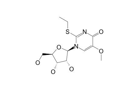1-[(2R,3R,4S,5R)-3,4-dihydroxy-5-methylol-tetrahydrofuran-2-yl]-2-(ethylthio)-5-methoxy-pyrimidin-4-one