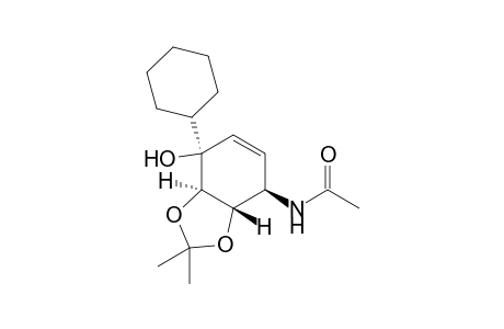 (1S, 2R, 3S, 6R)-6-Acetylamino-1,2-O-isopropylidene-3-cyclohexylcyclohex-4-ene, 1,2,3-triol