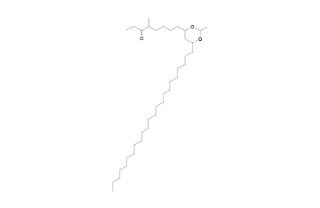 3-Octanone, 8-(6-tricosyl-2-methyl-1,3-dioxan-4-yl)-4-methyl-, [4R-[4.alpha.(R*),6.beta.]]-