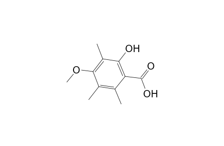 Benzoic acid, 2-hydroxy-4-methoxy-3,5,6-trimethyl-