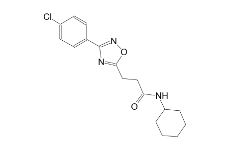 3-[3-(4-chlorophenyl)-1,2,4-oxadiazol-5-yl]-N-cyclohexylpropanamide