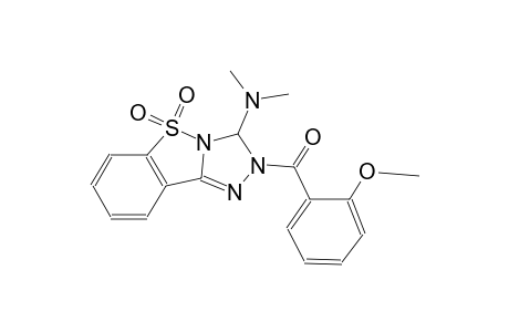 2-(2-methoxybenzoyl)-N,N-dimethyl-2,3-dihydro[1,2,4]triazolo[4,3-b][1,2]benzisothiazol-3-amine 5,5-dioxide