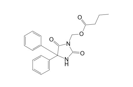 5,5-diphenyl-3-(hydroxymethyl)hydantoin, butyrate (ester)