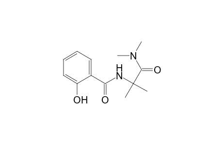 N-[1-(dimethylamino)-2-methyl-1-oxidanylidene-propan-2-yl]-2-oxidanyl-benzamide