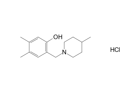 4,5-dimethyl-2-[(4-methylpiperidino)methyl]phenol, hydrochloride