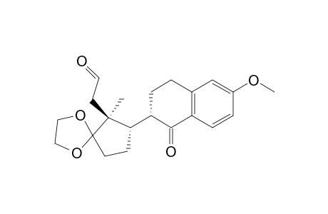 1,4-Dioxaspiro[4.4]nonane-6-acetaldehyde, 6-methyl-7-(1,2,3,4-tetrahydro-6-methoxy-1-oxo-2-naphthalenyl)-, [6S-[6.alpha.,7.beta.(R*)]]-