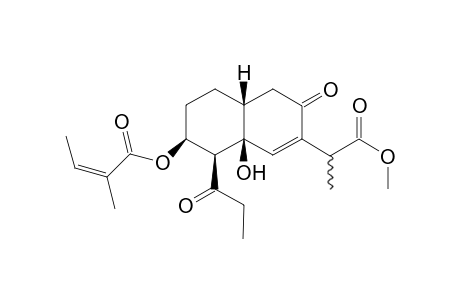 Dimethyl 3.beta.-Angeloyl-8-oco-eremophil-6(7)-ene-12,15-dioate