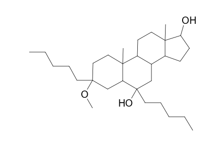 3-Methoxy-3,6-dipentylandrostane-6,17-diol