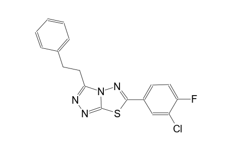 [1,2,4]triazolo[3,4-b][1,3,4]thiadiazole, 6-(3-chloro-4-fluorophenyl)-3-(2-phenylethyl)-