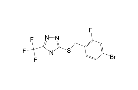 4H-1,2,4-Triazole, 3-(4-bromo-2-fluorobenzylthio)-5-trifluoromethyl-4-methyl-