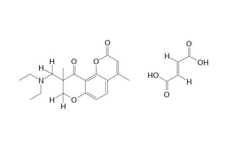 9-[(diethylamino)methyl]-8,9-dihydro-4,9-dimethyl-2H,10H-benzo[1,2-b:3,4-b']dipyran-2,10-dione, fumarate(1:1)