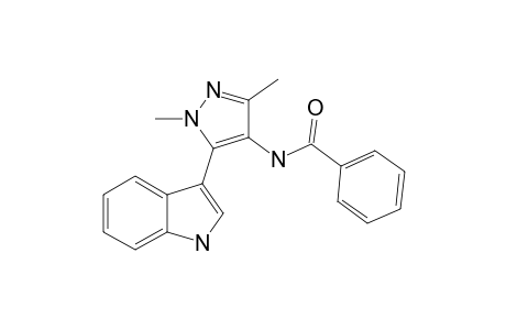 3-[4-(N-Benzoyl)amino-1,3-dimethylpyrazol-5-yl)]indole