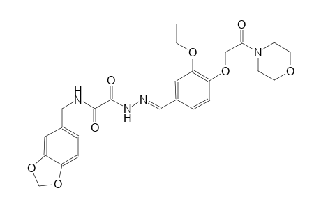 N-(1,3-benzodioxol-5-ylmethyl)-2-((2E)-2-{3-ethoxy-4-[2-(4-morpholinyl)-2-oxoethoxy]benzylidene}hydrazino)-2-oxoacetamide
