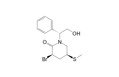(.alpha.R,3R,5S)-3-Bromo-N-(2-hydroxy-1-phenylethyl)-5-methylthiopiperidin-2-one