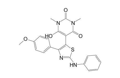 6-Hydroxy-1,3-dimethyl-5-[4-(4-methoxyphenyl)-2-phenylaminothiazol-5-yl]pyrimidine-2,4(1H,3H)-dione