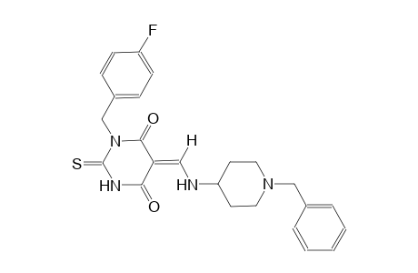 (5E)-5-{[(1-benzyl-4-piperidinyl)amino]methylene}-1-(4-fluorobenzyl)-2-thioxodihydro-4,6(1H,5H)-pyrimidinedione