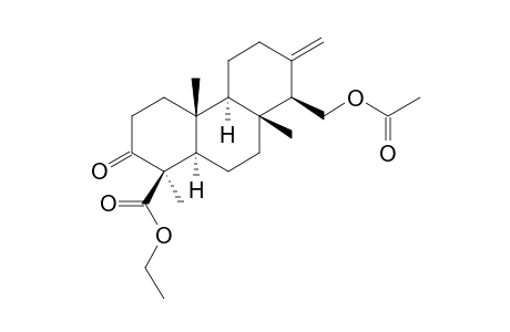 (1R,4aR,4bR,8R,8aR,10aR)-8-(acetoxymethyl)-2-keto-1,4a,8a-trimethyl-7-methylene-4,4b,5,6,8,9,10,10a-octahydro-3H-phenanthrene-1-carboxylic acid ethyl ester