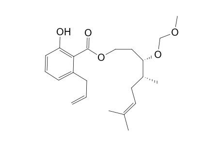 (3S,4R)-2-Allyl-6-hydroxybenzoic acid 3-(methoxymethoxy)-4,7-dimethyloct-6-enyl ester