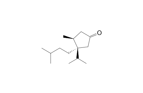 (3S,4S)-3-Isoamyl-3-isopropyl-4-methylcyclopentanone