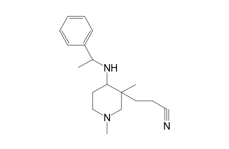 2-(1,3-Dimethyl-4-(1-phenylethylamino)perhydro-3-pyridinyl)ethyl cyanide