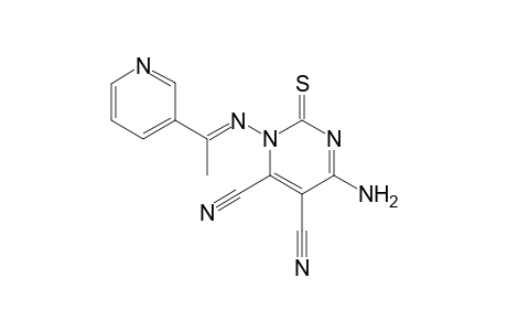 6-Amino-3-[(E)-(1-(pyridin-3-yl)ethylidne)amino]-2-thioxo-2,3-dihydropyrimidine-4,5-dicarbonitrile