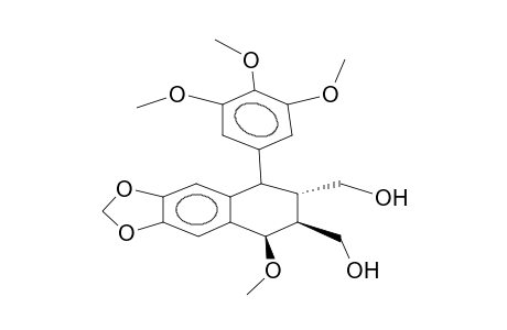 2,3-DIHYROXYMETHYL-1-METHOXY-6,7-METHYLENDIOXY-4-(3,4,5-TRIMETHOXYPHENYL)-TETRAHYDRONAPHTHALENE