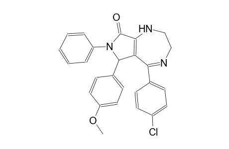 pyrrolo[3,4-e][1,4]diazepin-8(1H)-one, 5-(4-chlorophenyl)-2,3,6,7-tetrahydro-6-(4-methoxyphenyl)-7-phenyl-