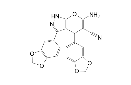 pyrano[2,3-c]pyrazole-5-carbonitrile, 6-amino-3,4-di(1,3-benzodioxol-5-yl)-1,4-dihydro-