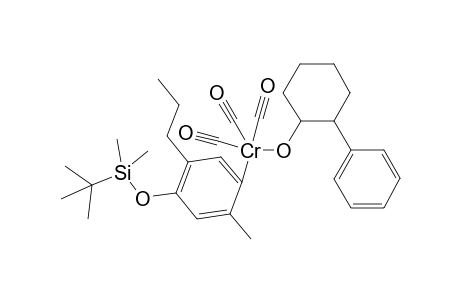 [4-tert-Butyldimethylsiloxy-2-methyl-5-propyl-1-(2-phenylcyclohexyloxy)phenyl](tricarbonylchromium) complex